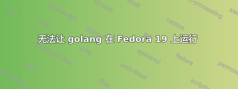 无法让 golang 在 Fedora 19 上运行