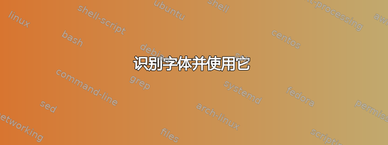 识别字体并使用它