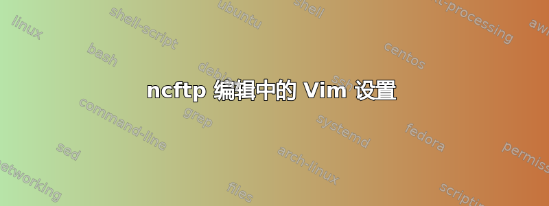 ncftp 编辑中的 Vim 设置