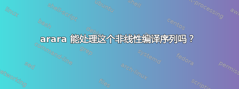 arara 能处理这个非线性编译序列吗？