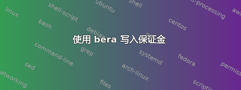 使用 bera 写入保证金