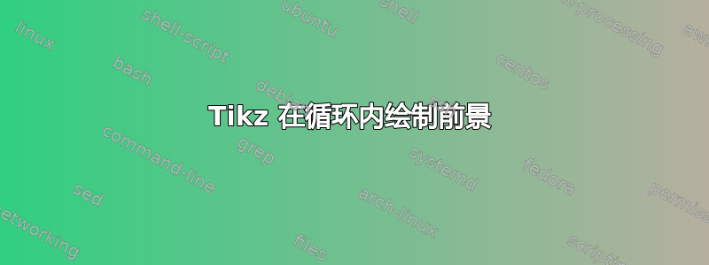 Tikz 在循环内绘制前景