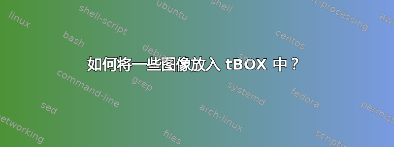 如何将一些图像放入 tBOX 中？