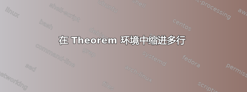 在 Theorem 环境中缩进多行