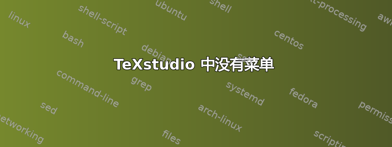 TeXstudio 中没有菜单