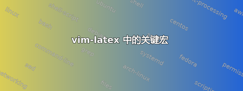 vim-latex 中的关键宏