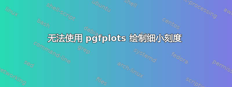 无法使用 pgfplots 绘制细小刻度