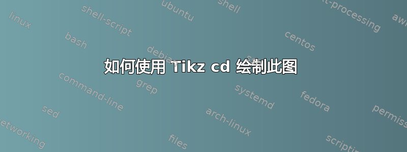 如何使用 Tikz cd 绘制此图