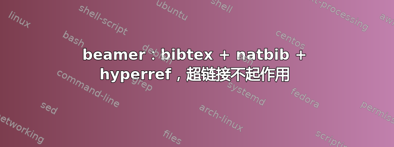 beamer：bibtex + natbib + hyperref，超链接不起作用