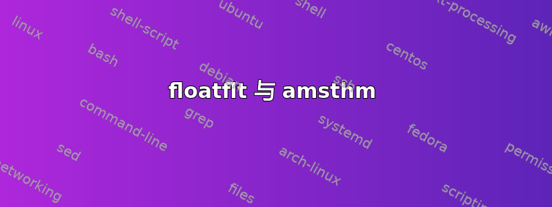 floatflt 与 amsthm