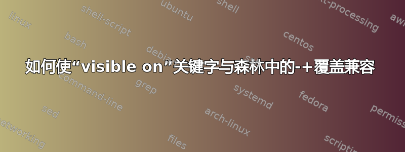 如何使“visible on”关键字与森林中的-+覆盖兼容