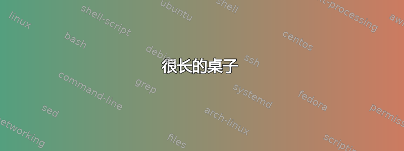 很长的桌子