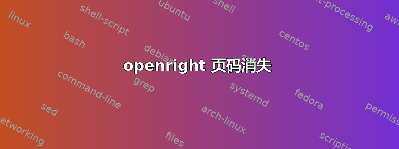 openright 页码消失