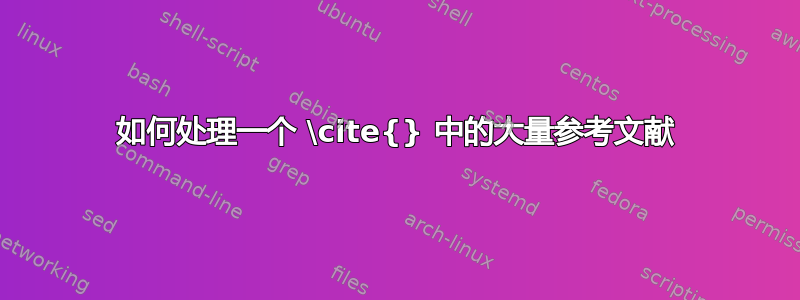 如何处理一个 \cite{} 中的大量参考文献