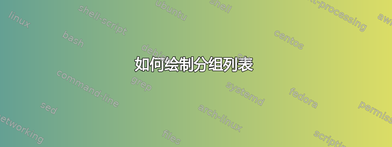 如何绘制分组列表