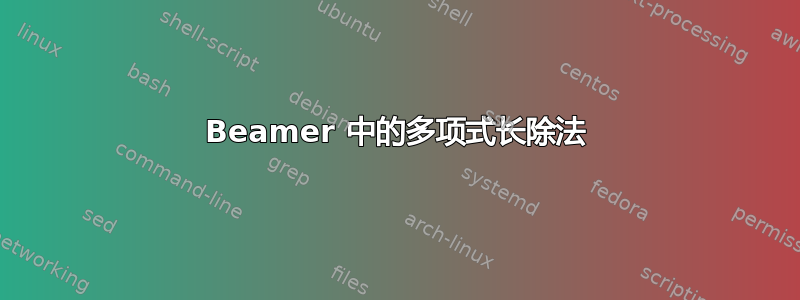 Beamer 中的多项式长除法