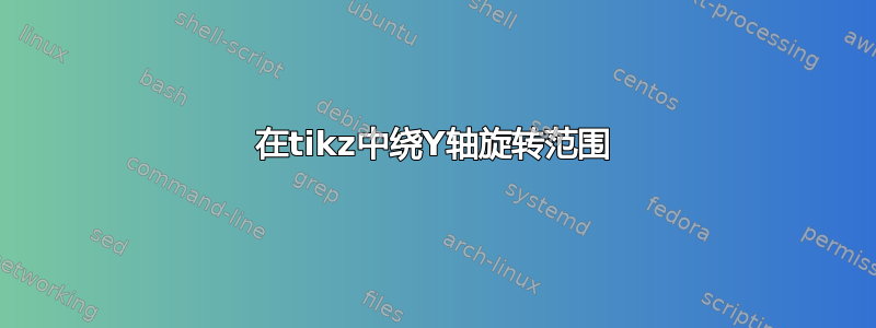 在tikz中绕Y轴旋转范围