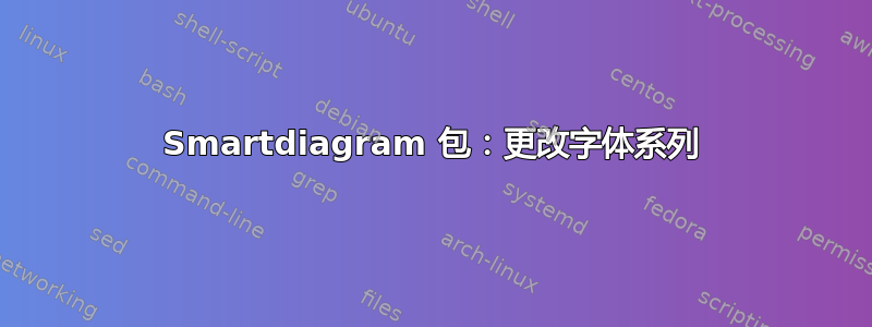 Smartdiagram 包：更改字体系列