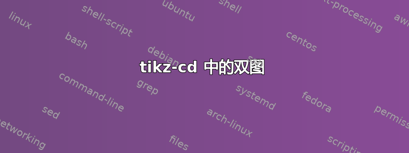 tikz-cd 中的双图