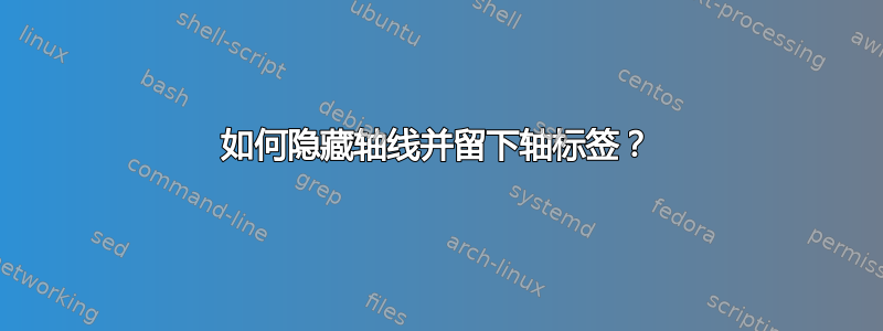 如何隐藏轴线并留下轴标签？