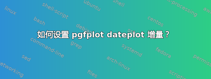 如何设置 pgfplot dateplot 增量？