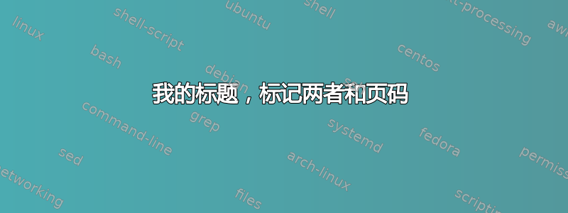 我的标题，标记两者和页码