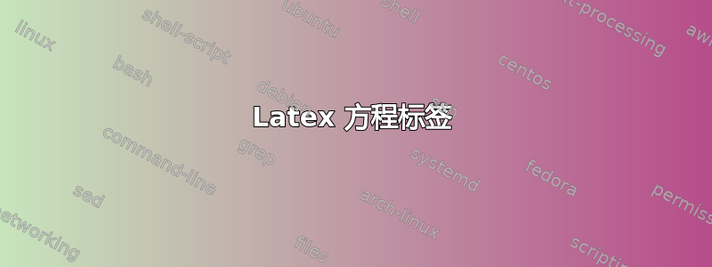 Latex 方程标签