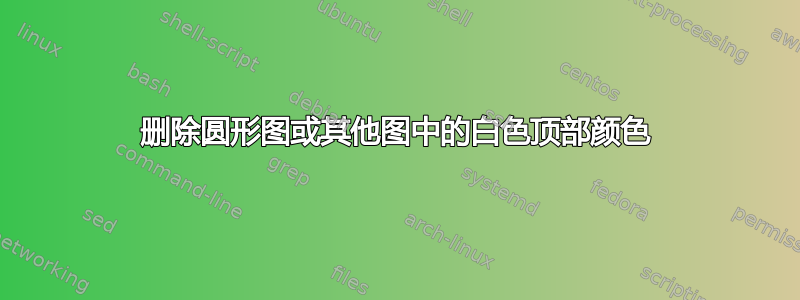 删除圆形图或其他图中的白色顶部颜色