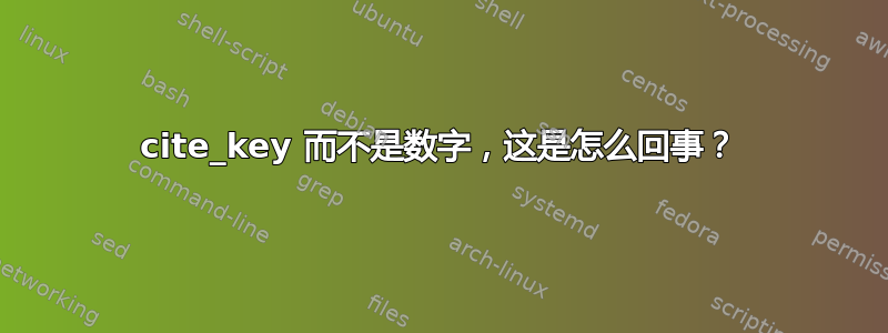 cite_key 而不是数字，这是怎么回事？