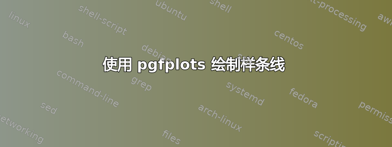 使用 pgfplots 绘制样条线