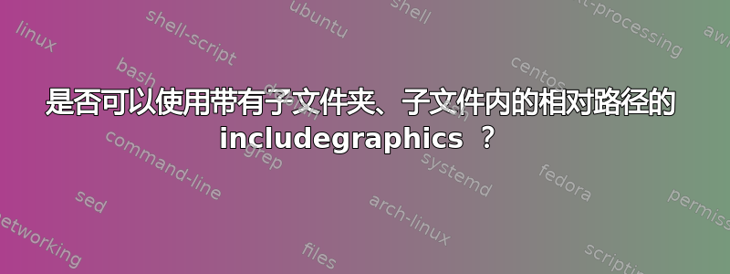 是否可以使用带有子文件夹、子文件内的相对路径的 includegraphics ？