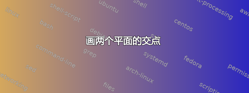 画两个平面的交点