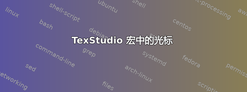 TexStudio 宏中的光标