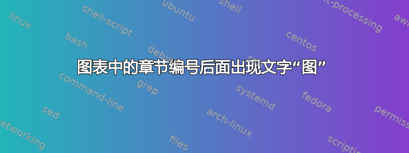 图表中的章节编号后面出现文字“图”