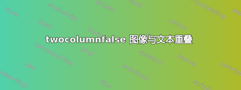 twocolumnfalse 图像与文本重叠