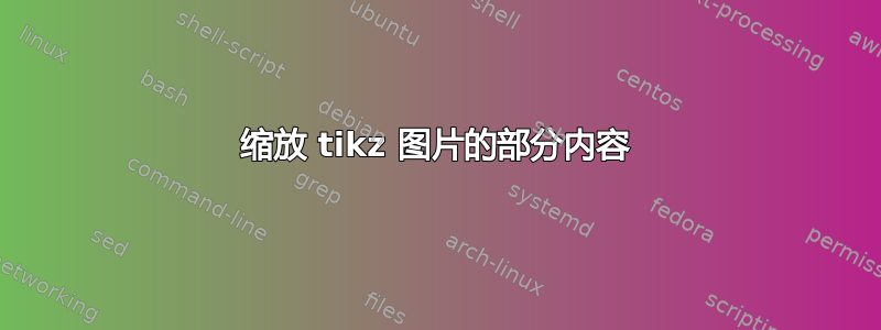 缩放 tikz 图片的部分内容