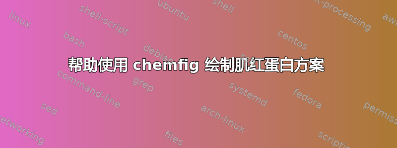 帮助使用 chemfig 绘制肌红蛋白方案