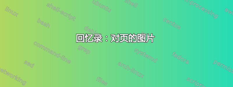 回忆录：对页的图片