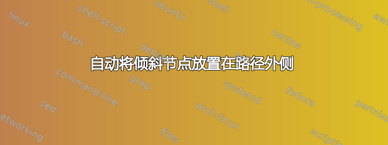 自动将倾斜节点放置在路径外侧