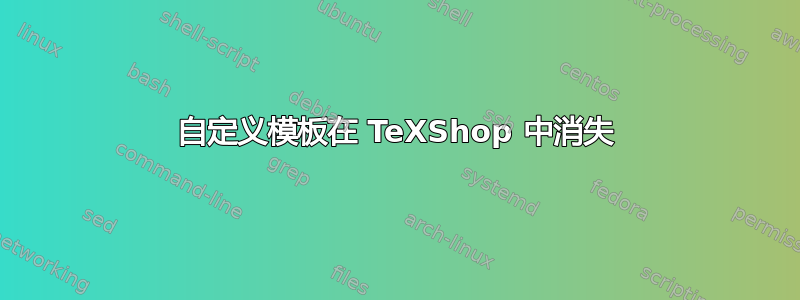 自定义模板在 TeXShop 中消失