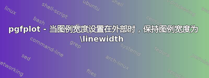 pgfplot - 当图例宽度设置在外部时，保持图例宽度为 \linewidth 