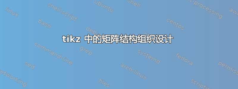 tikz 中的矩阵结构组织设计