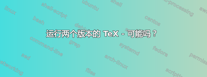 运行两个版本的 TeX - 可能吗？