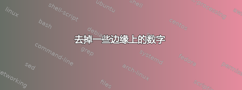 去掉一些边缘上的数字