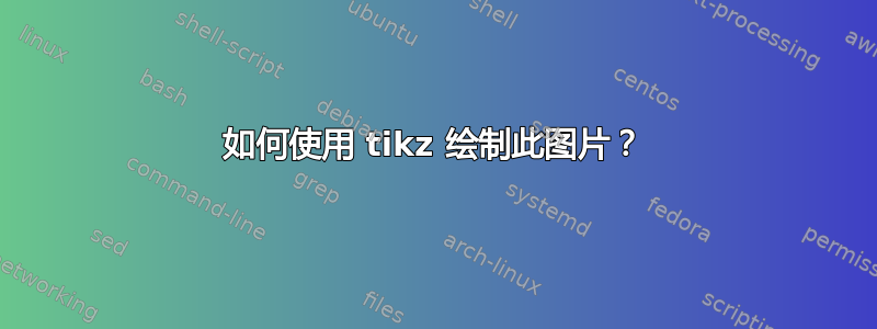 如何使用 tikz 绘制此图片？