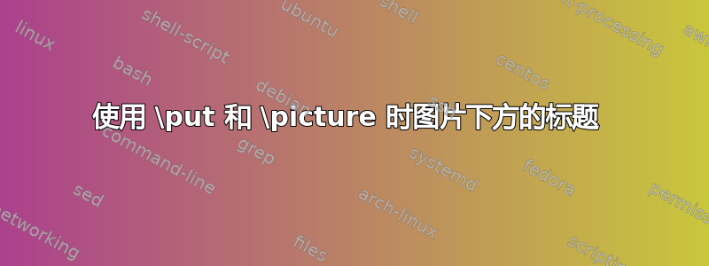 使用 \put 和 \picture 时图片下方的标题 