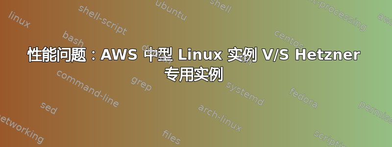 性能问题：AWS 中型 Linux 实例 V/S Hetzner 专用实例