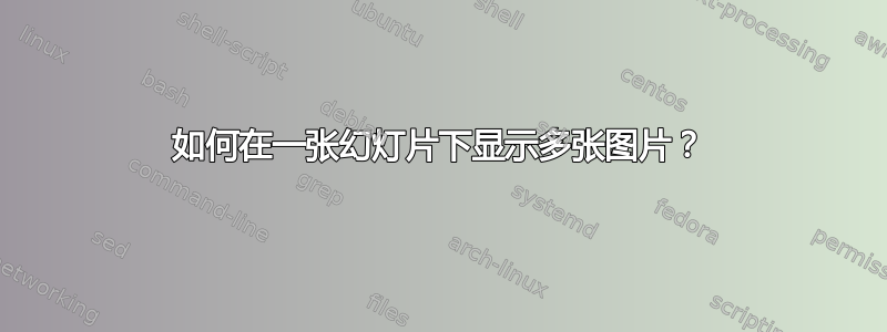 如何在一张幻灯片下显示多张图片？