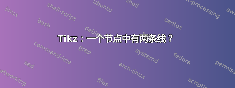 Tikz：一个节点中有两条线？