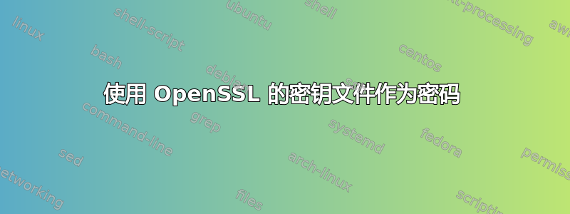 使用 OpenSSL 的密钥文件作为密码